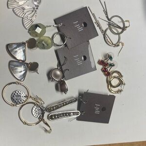 9 pair Assorted Fashion Earrings Set, including j hill NWT